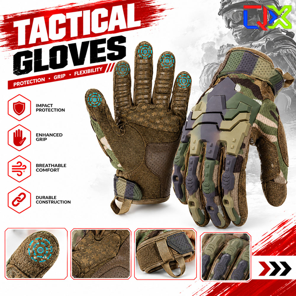 QX Tactical Gloves Touch Scree - Work Glove Impact recension och pris