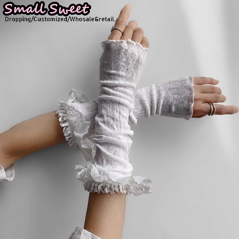 Women's Harajuku White Arm Sle - Fingerless Glove Knit recension och pris