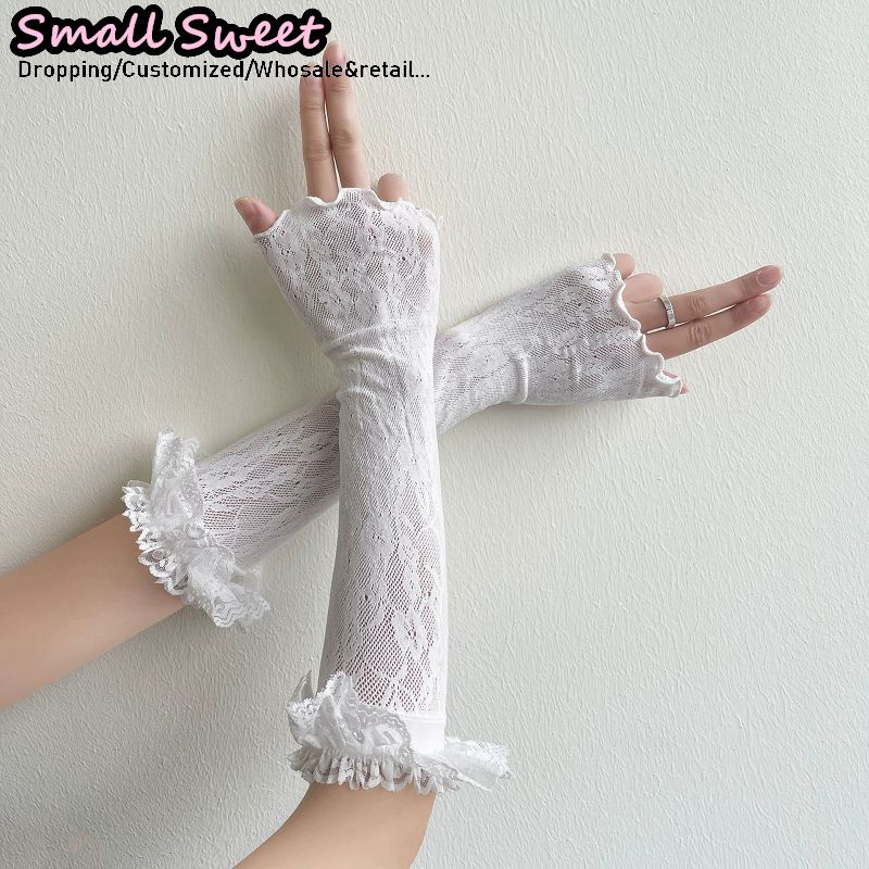 Women's Harajuku White Arm Sle - Fingerless Glove Knit recension och pris
