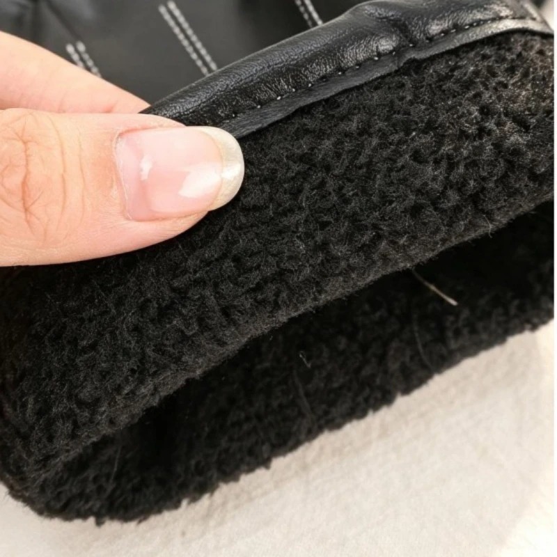 1/2Pairs Winter Faux Leather G - Leather Driving Glove recension och pris