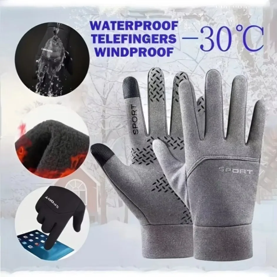 Waterproof Ski Gloves for Men  - Winter Glove Insulated recension och pris
