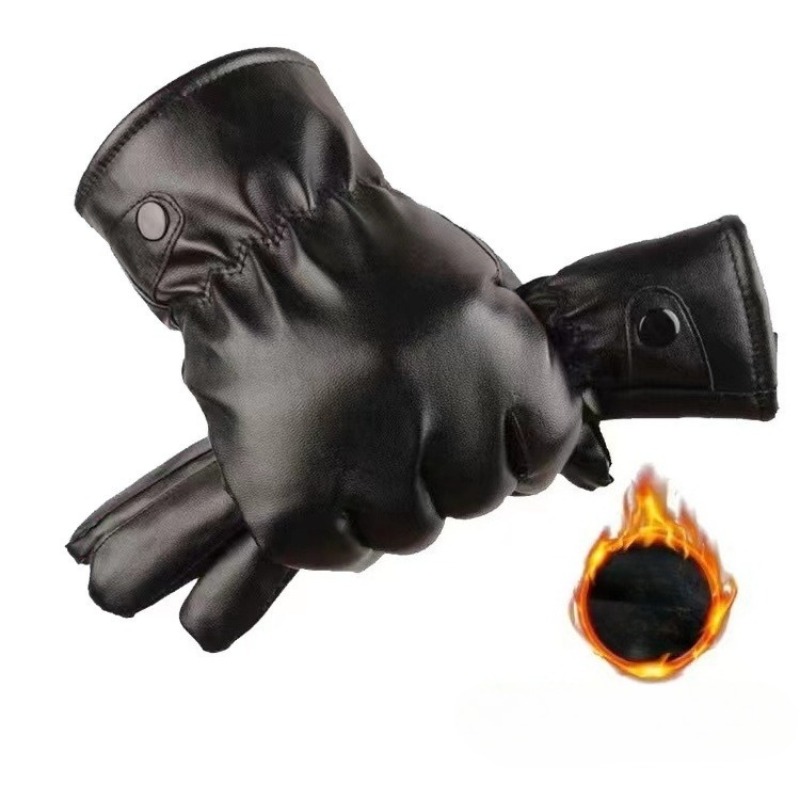 Winter Fashion Black PU Leathe - Leather Driving Glove recension och pris