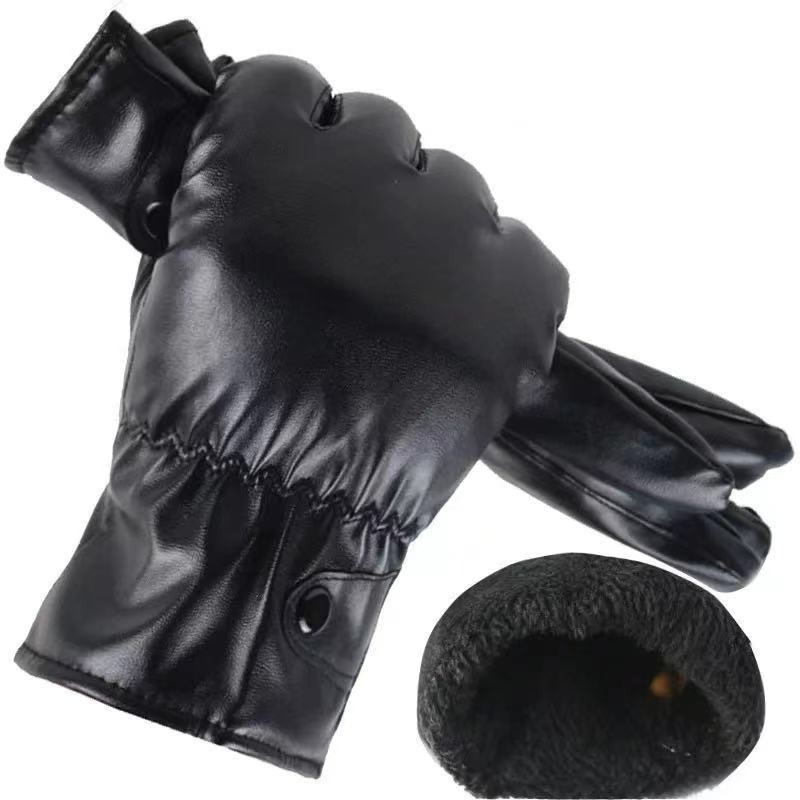 Winter Fashion Black PU Leathe - Leather Driving Glove recension och pris