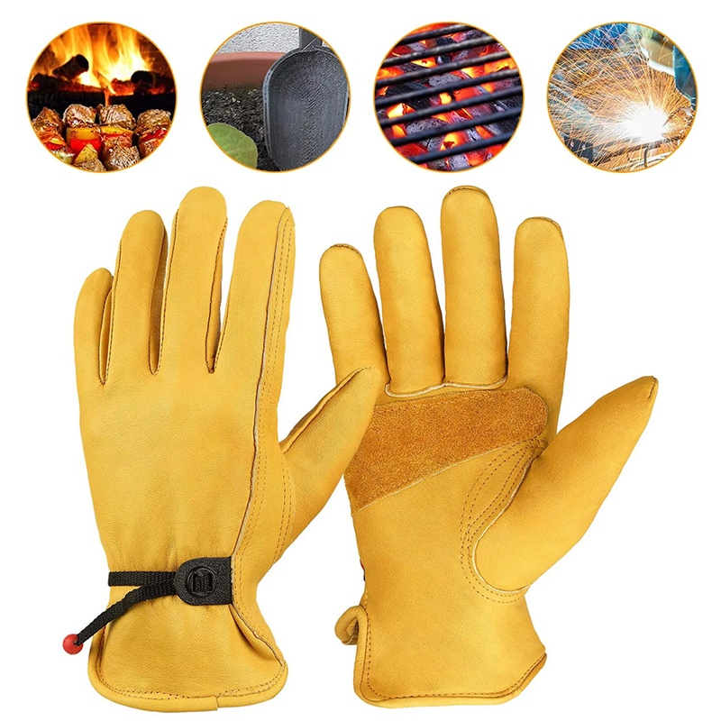 1 Pair Leather Work Glove Cowh - Leather Driving Glove recension och pris