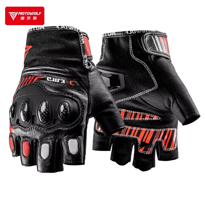Half Finger Motorcycle Gloves  - Motorcycle Glove Knuckle recension och pris