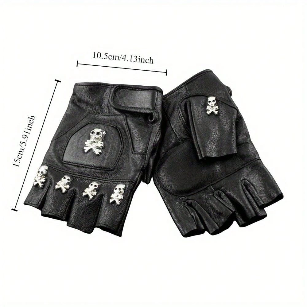Mens Real Leather Skull Punk R - Leather Driving Glove recension och pris