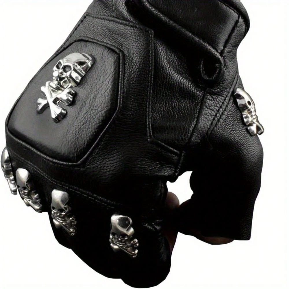 Mens Real Leather Skull Punk R - Leather Driving Glove recension och pris