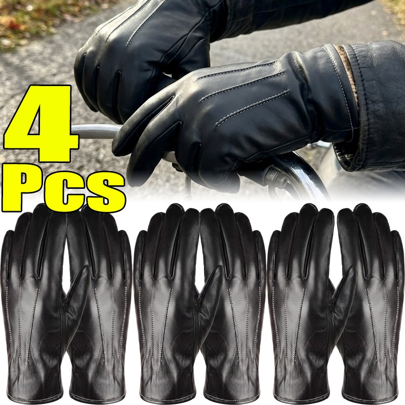 Thermal PU Leather Gloves Unis - Leather Driving Glove recension och pris