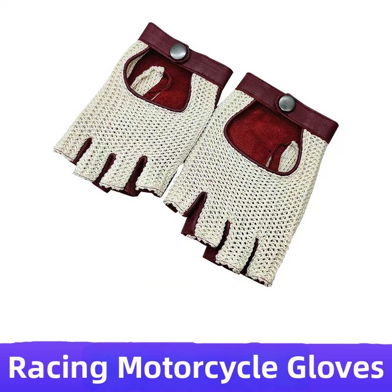 Genuine Sheepskin Half Finger  - Leather Driving Glove recension och pris